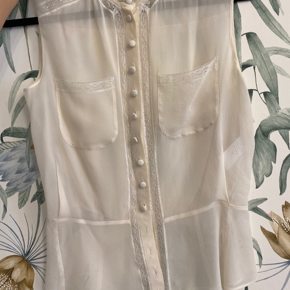 Nina Ricci sheer lace blouse